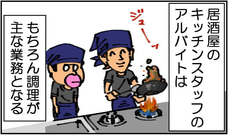 漫画で分かるバイト図鑑 キッチンスタッフ 居酒屋 仕事内容編 作 退屈健 タウンワークマガジン